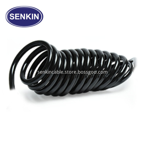 Customized Interphone Headphone Black TPU Spiral Cable